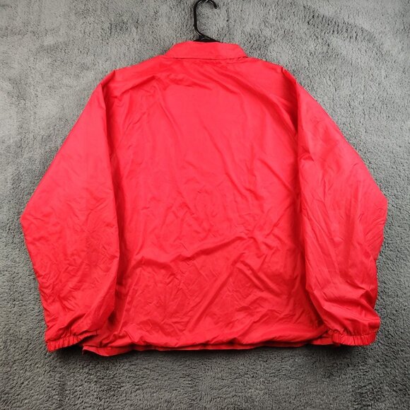 VTG Cardinal Satin Bomber Jacket Men's Extra Large Coach USA Promo 80's Lined - Picture 2 of 12